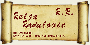 Relja Radulović vizit kartica